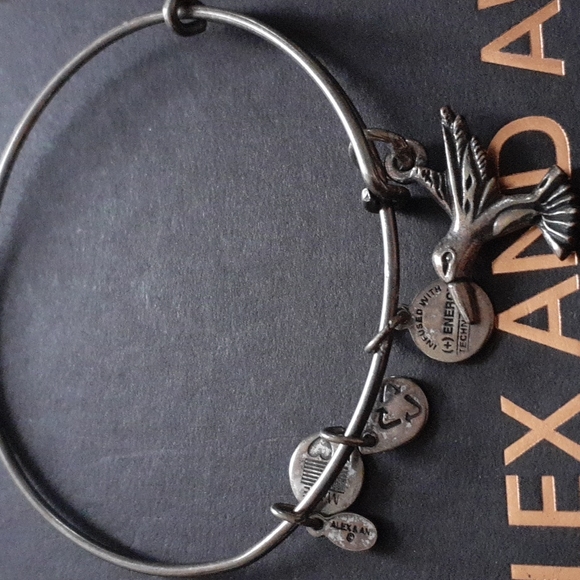 Alex and Ani hummingbird silver bangle bracelet - Picture 2 of 2